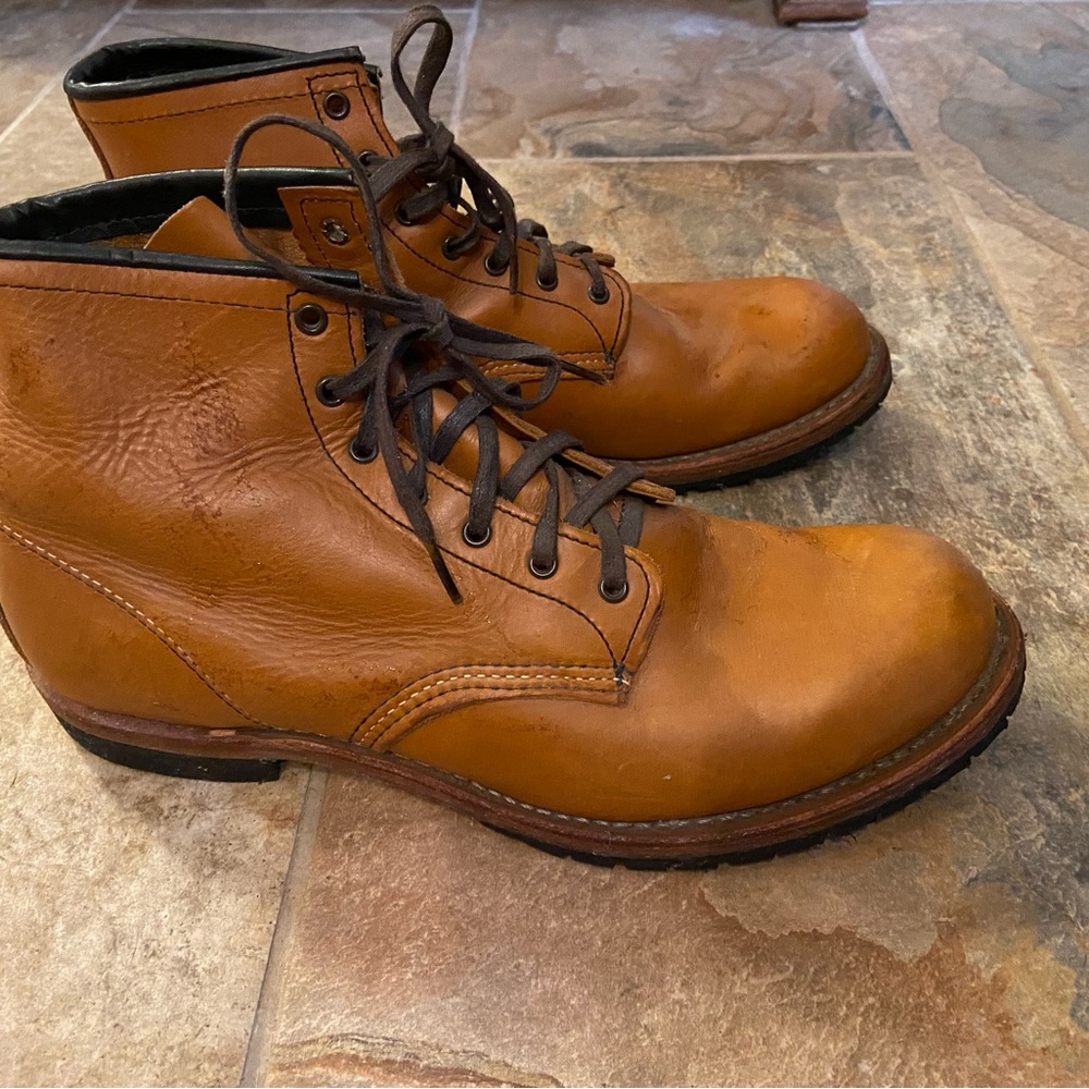 Men's Tan Red Wing Boots - Picture 4 of 5
